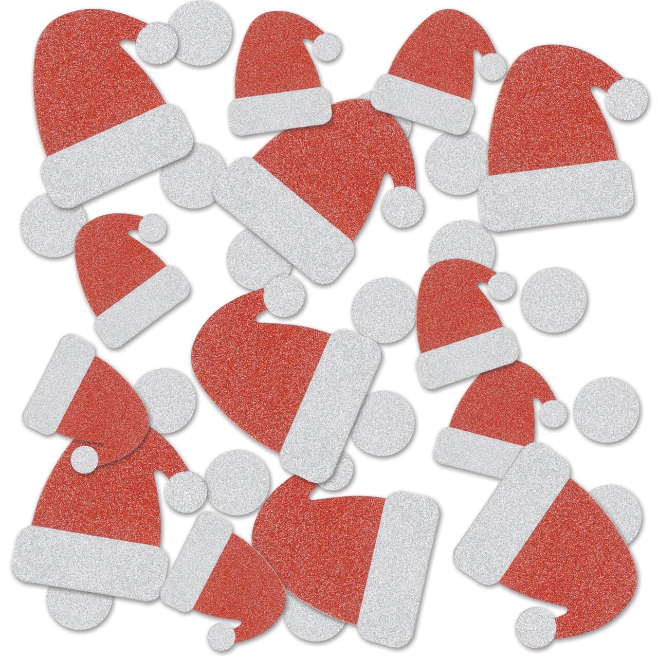 Santa Hat Deluxe Sparkle Confetti, (Pack of 12)